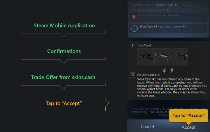 Скинс кэш. Skins Cash. ТРЕЙД оффер стим. Стим мобайл.