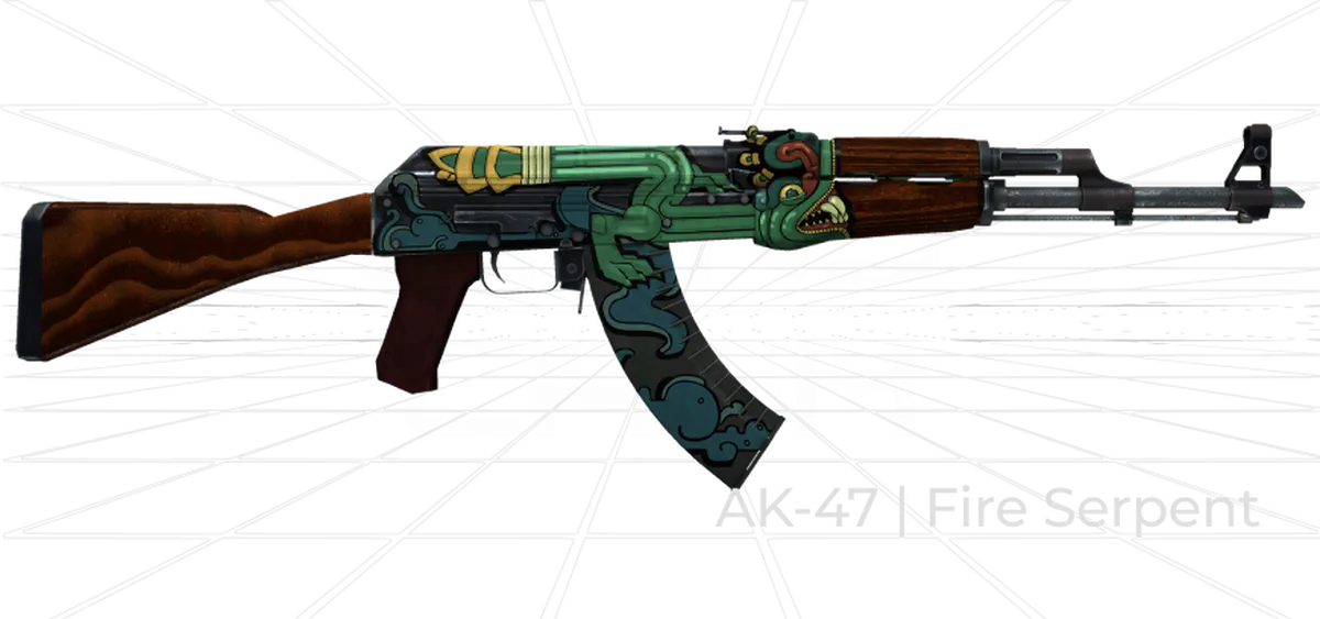 AK-47 Fire Serpent CS2 skin