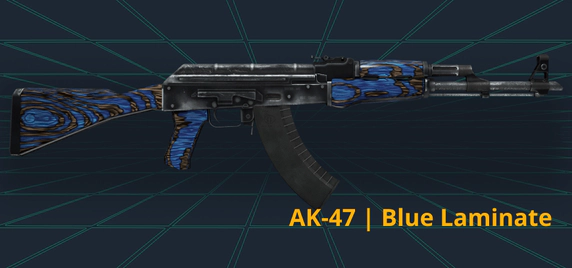 AK-47 Blue Laminát