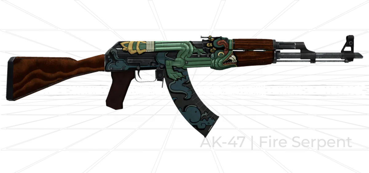 ak-47 fire serpent skin