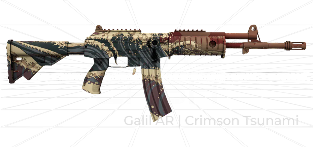Galil AR Crimson Tsunami CS2 skin