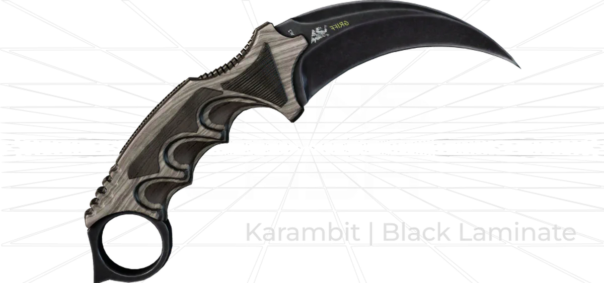 Karambit Black Laminate skin
