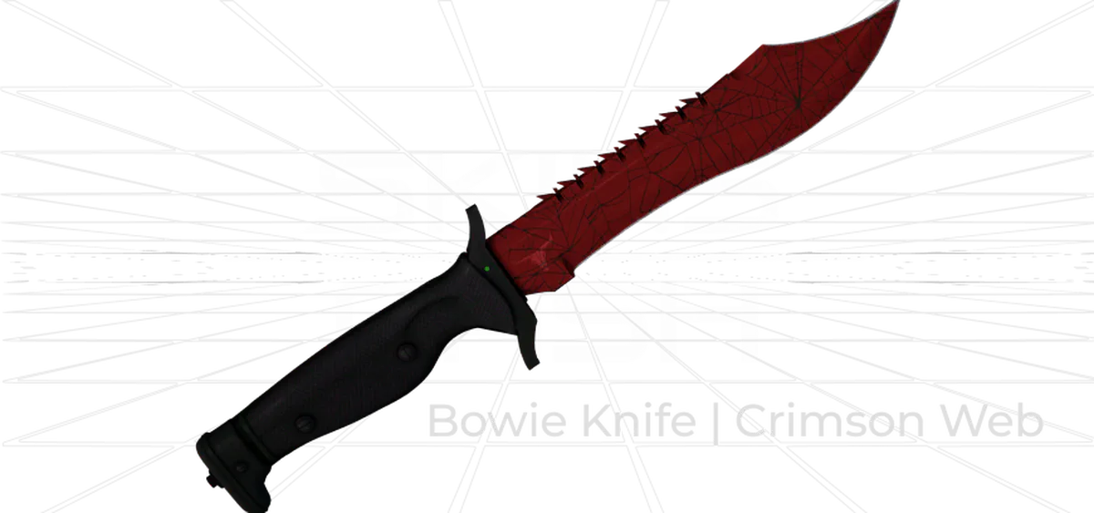 Bowie Knife Crimson Web CS2 skin