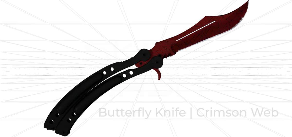 Butterfly Knife Crimson Web CS2 skin