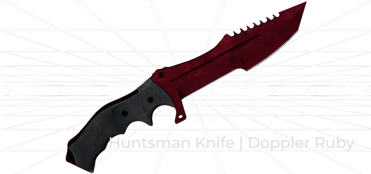 Huntsman Knife Doppler Ruby CS2 skin