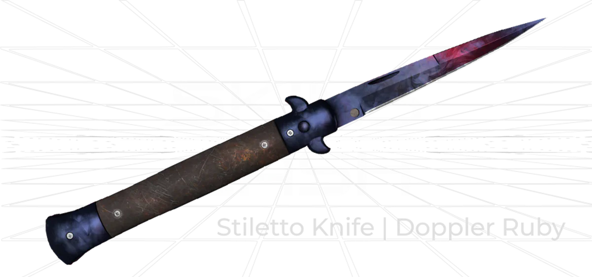 Stiletto Knife Doppler Ruby CS2 skin