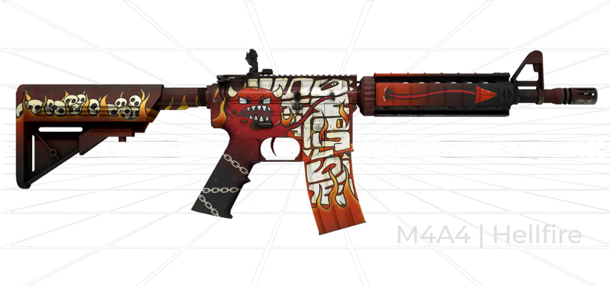 m4a4 hellfire CS2 skin