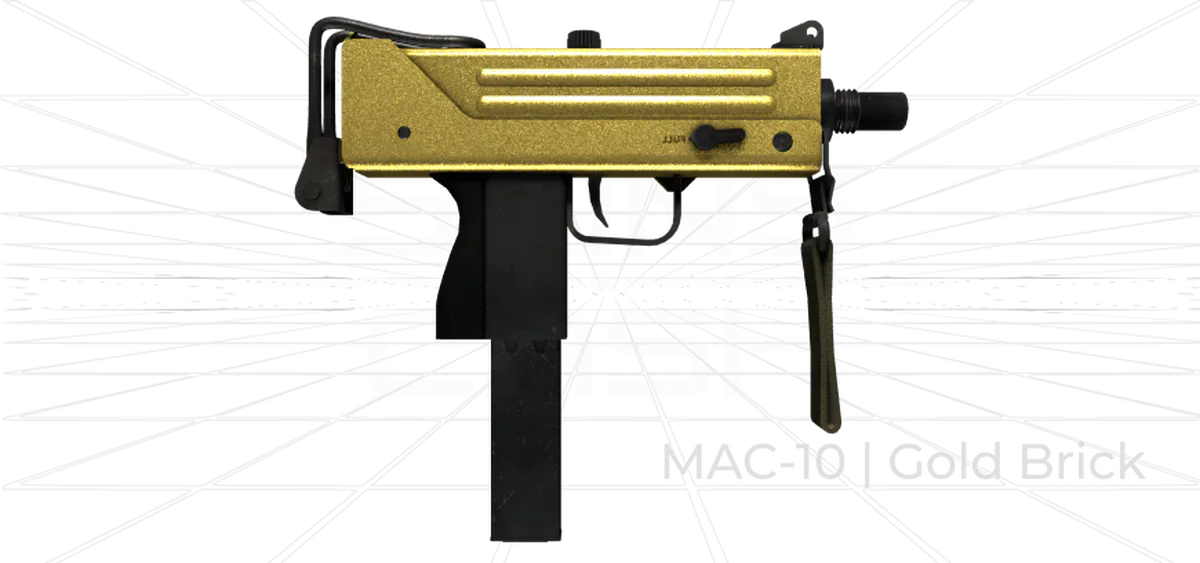 MAC-10 Gold Brick CS2 skin