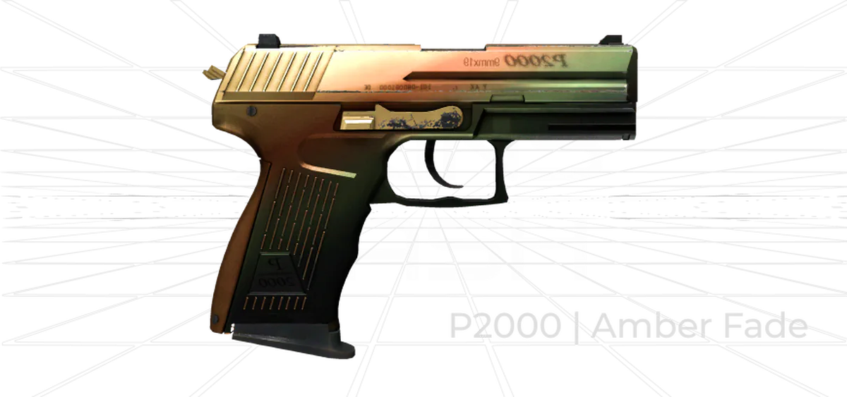 P2000 Amber Fade CS2 skin