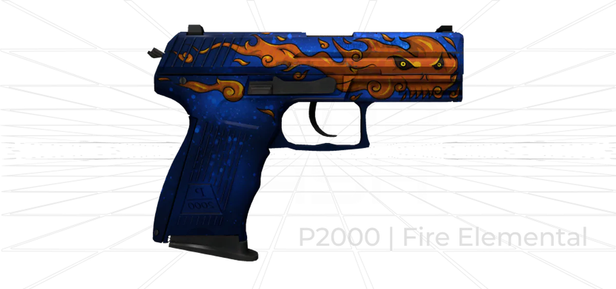 P2000 Fire Elemental CS2 skin