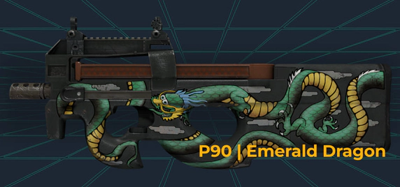 P90 Emerald Dragon Skin