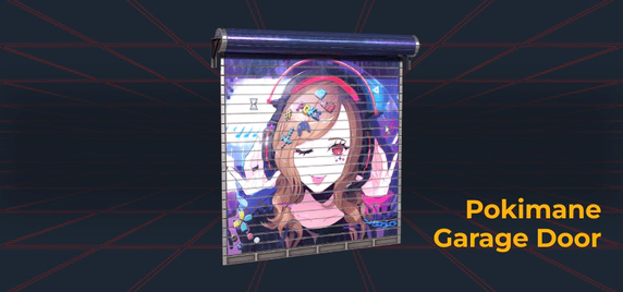 Pokimane Garage Door