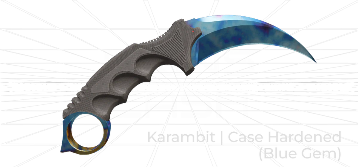 Karambit Case Hardened Blue Gem CS2 skin