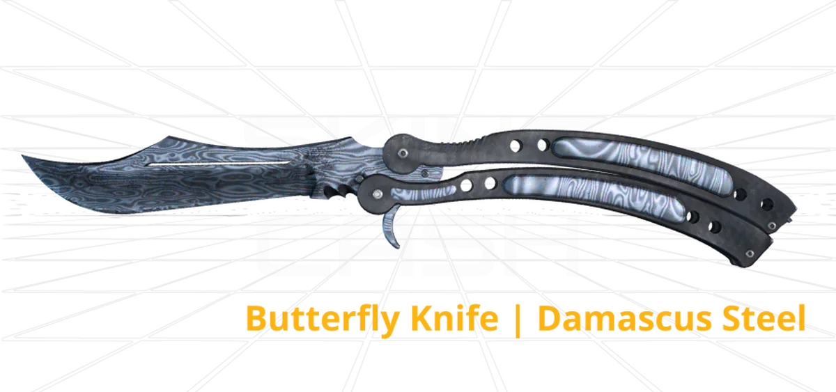 Butterfly Knife Damascus Steel