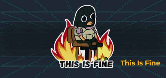 This Is Fine sticker