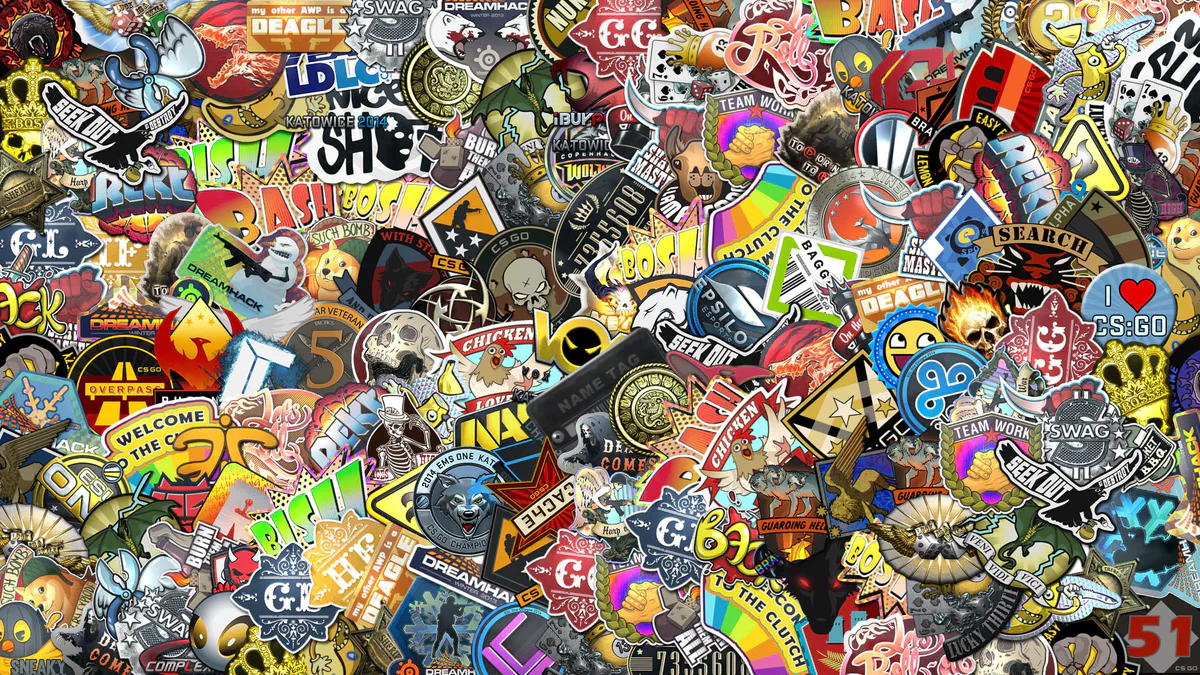 CS GO wallpaper HD stickers
