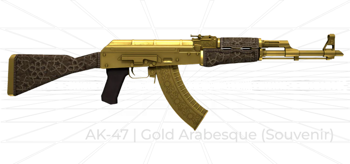 AK-47 Gold Arabesque CS2 skin