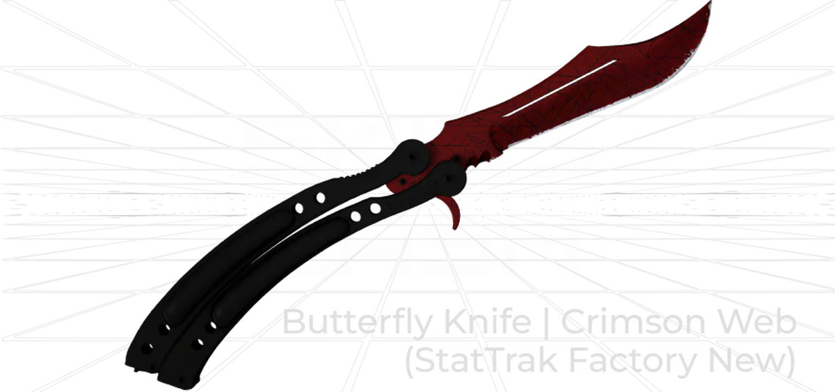 Butterfly Knife Crimson Web CS2 skin