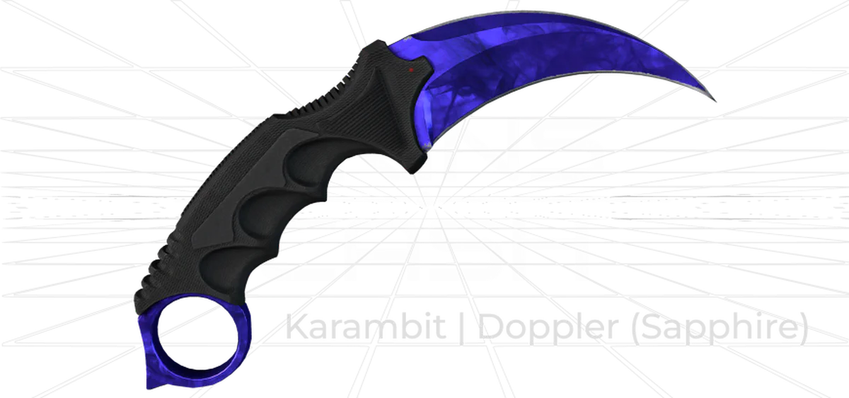 Karambit Doppler Sapphire CS2 skin