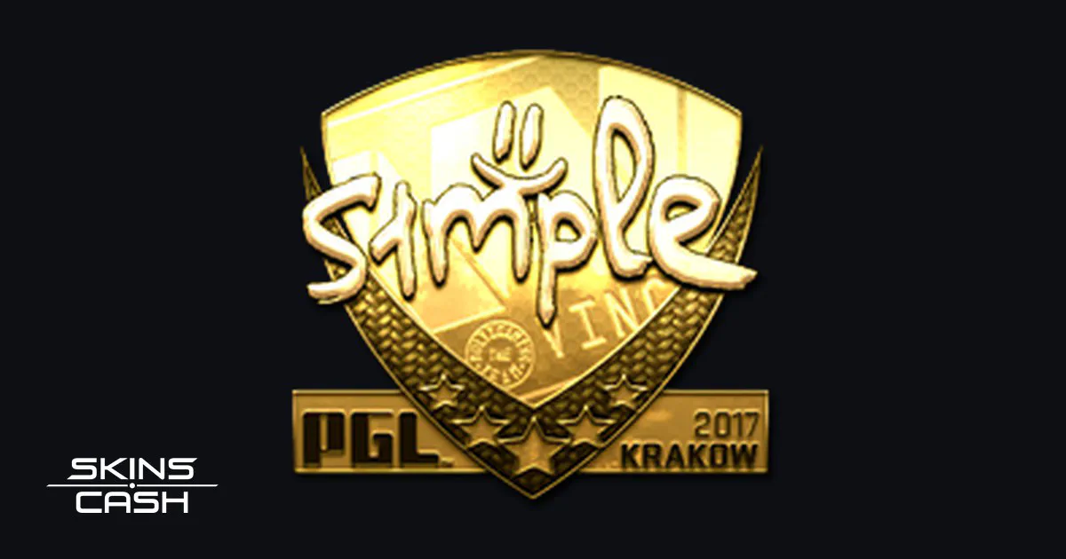 Sticker | s1mple (Gold) | Krakow 2017 CS2 skin