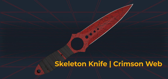 Skeleton Knife _ Crimson Web