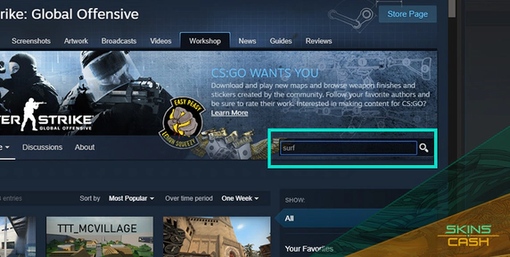 How to play on CS:GO surf maps?
