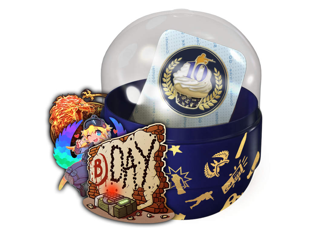 10 Year Birthday Sticker Capsule image