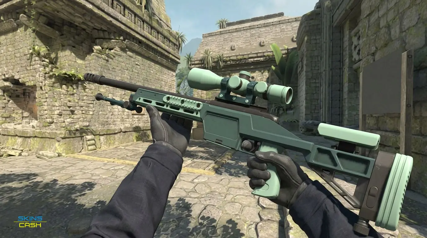 SSG 08 | Blue Spruce — In-game inspect