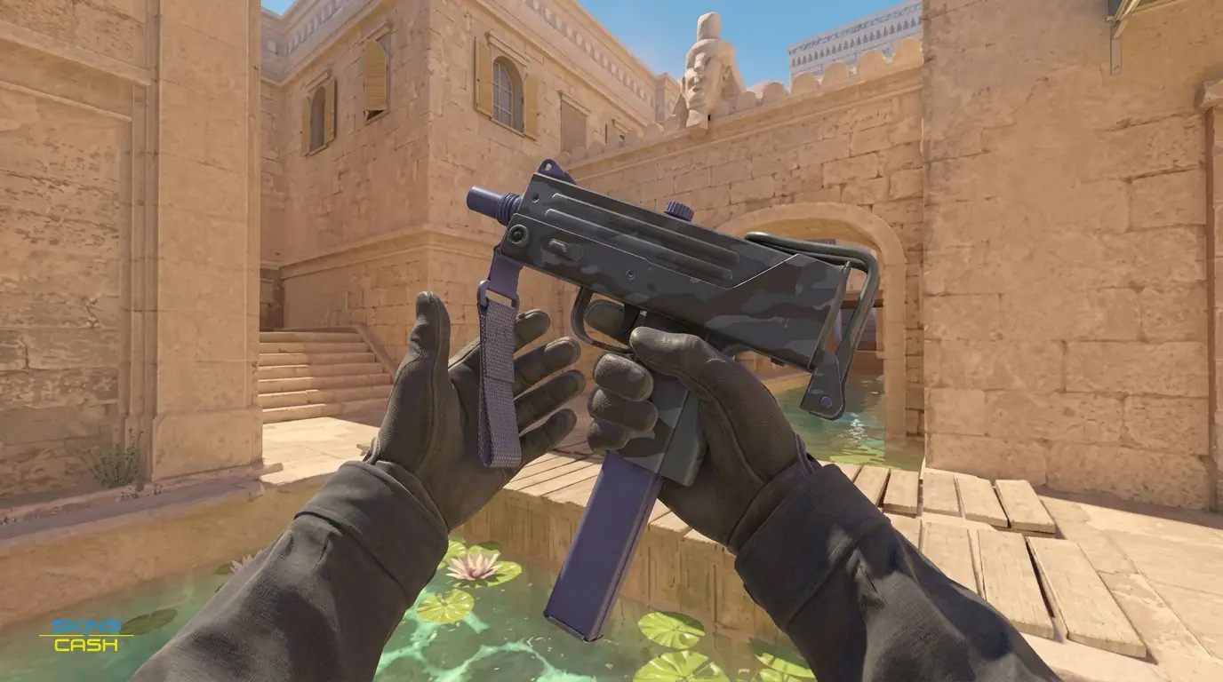 MAC-10 | Storm Camo — In-game inspect