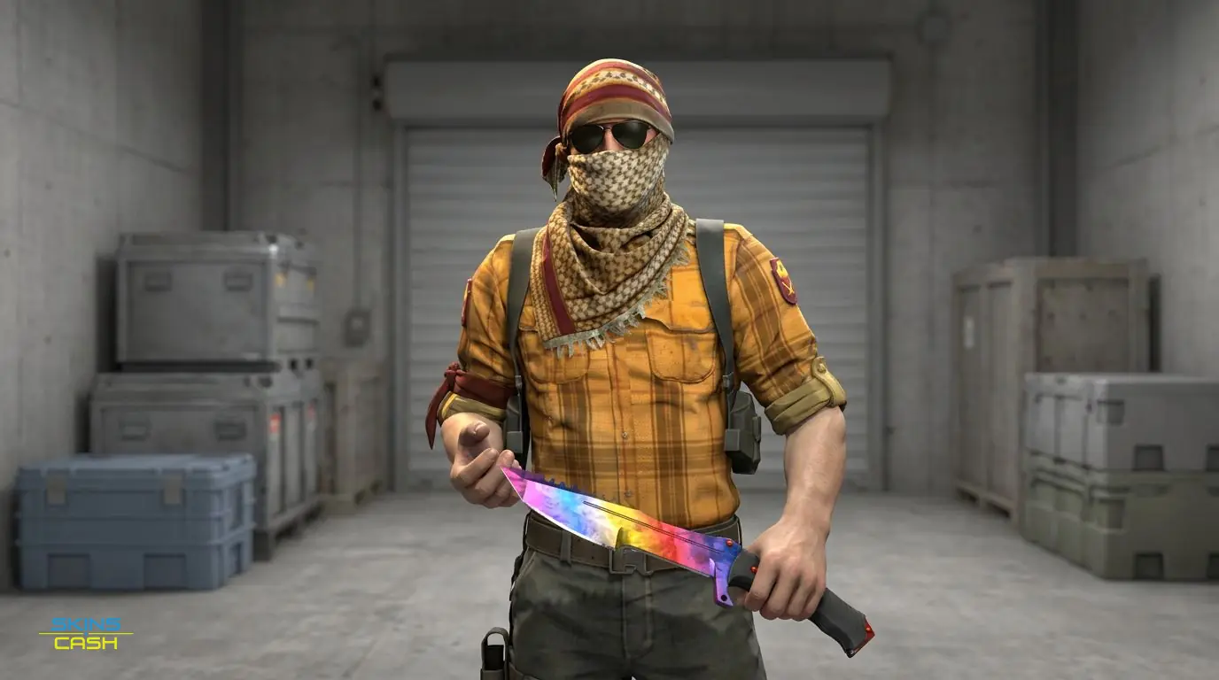 ★ Huntsman Knife | Marble Fade — In the field