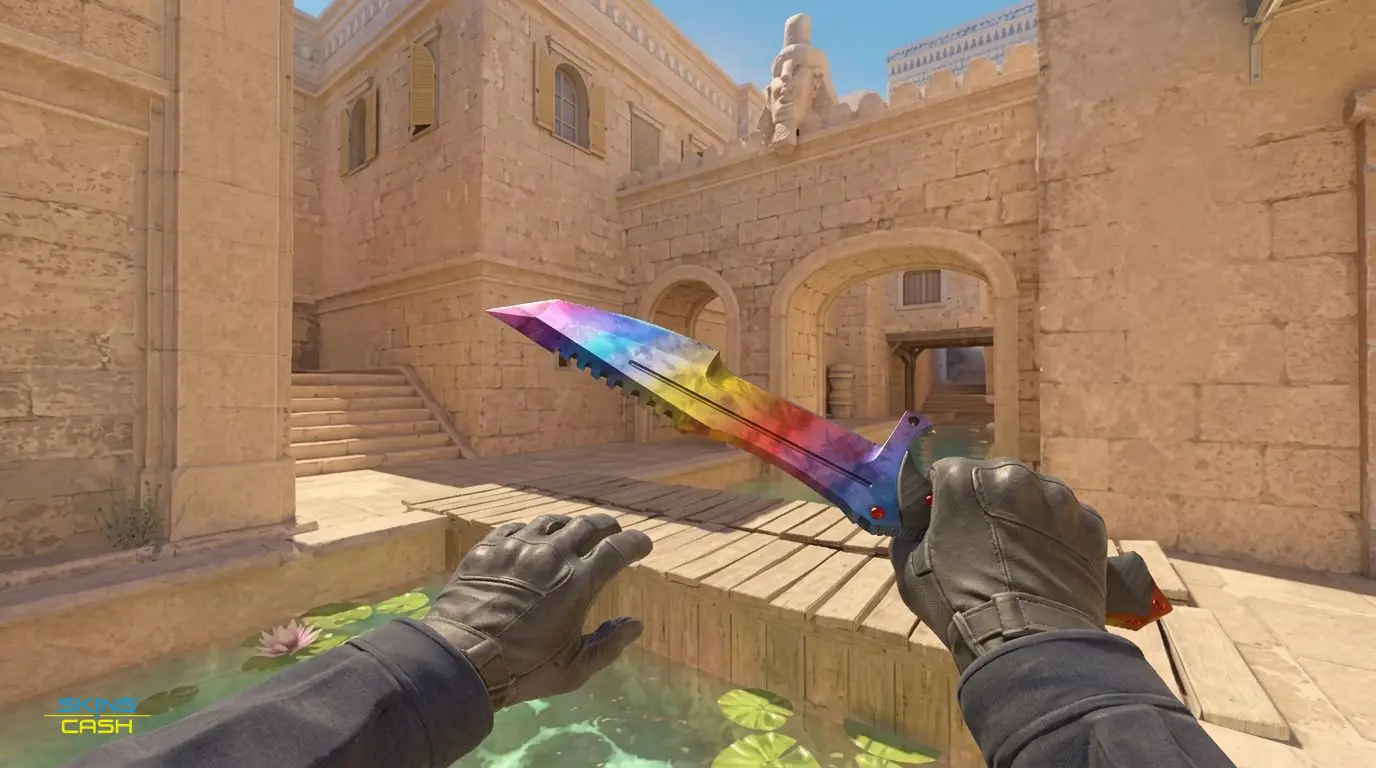 ★ Huntsman Knife | Marble Fade — In-game inspect