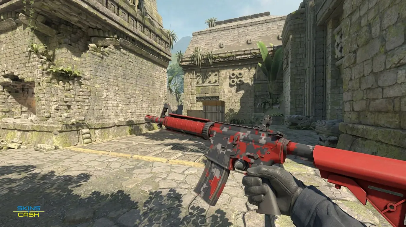 M4A4 | Red DDPAT — In-game inspect