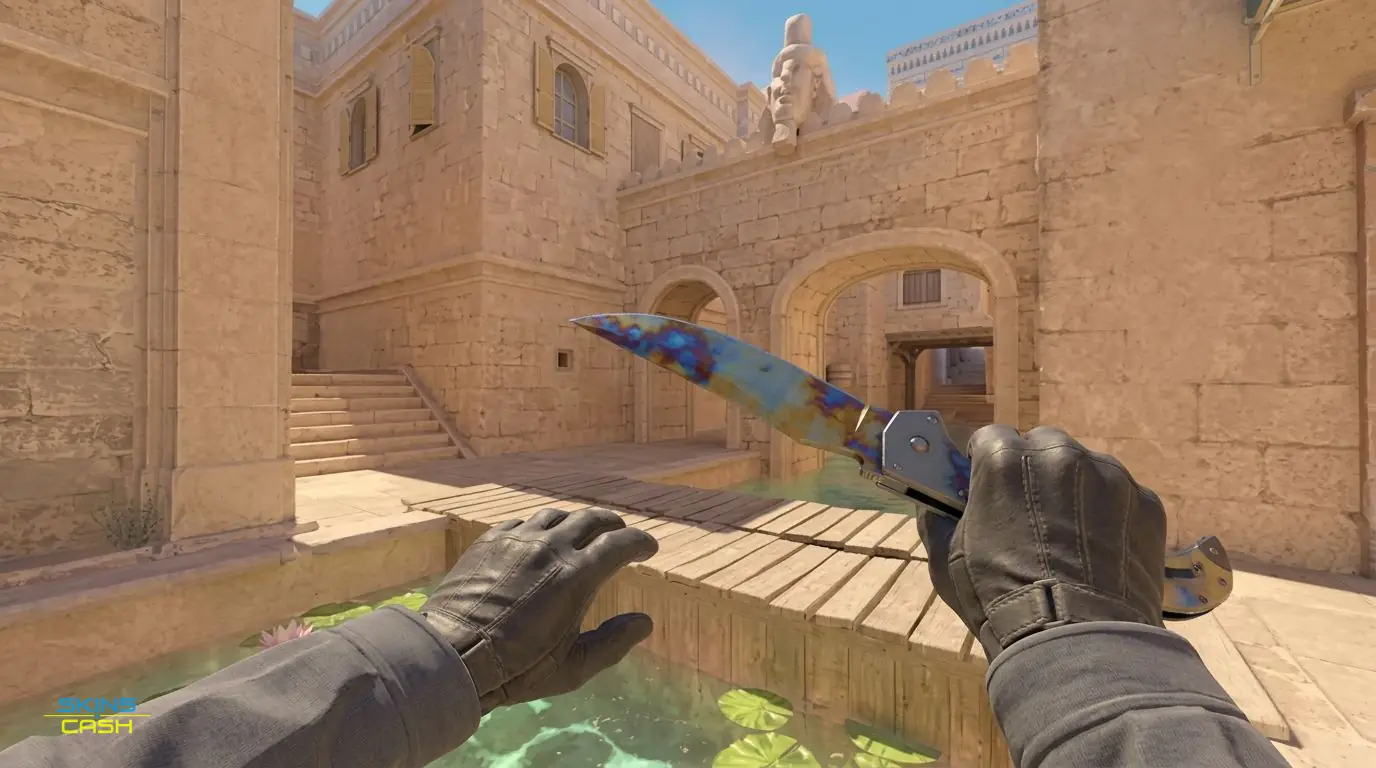 ★ Falchion Knife | Case Hardened — In-game inspect