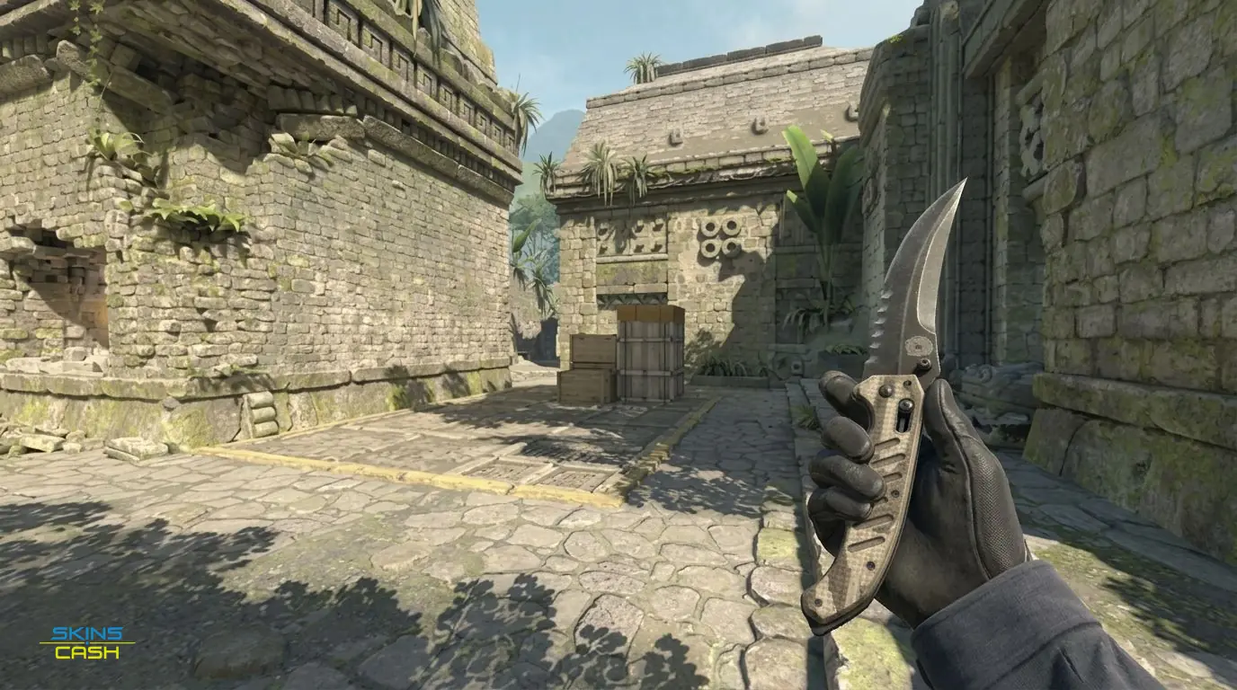 ★ Flip Knife | Black Laminate — In-game inspect