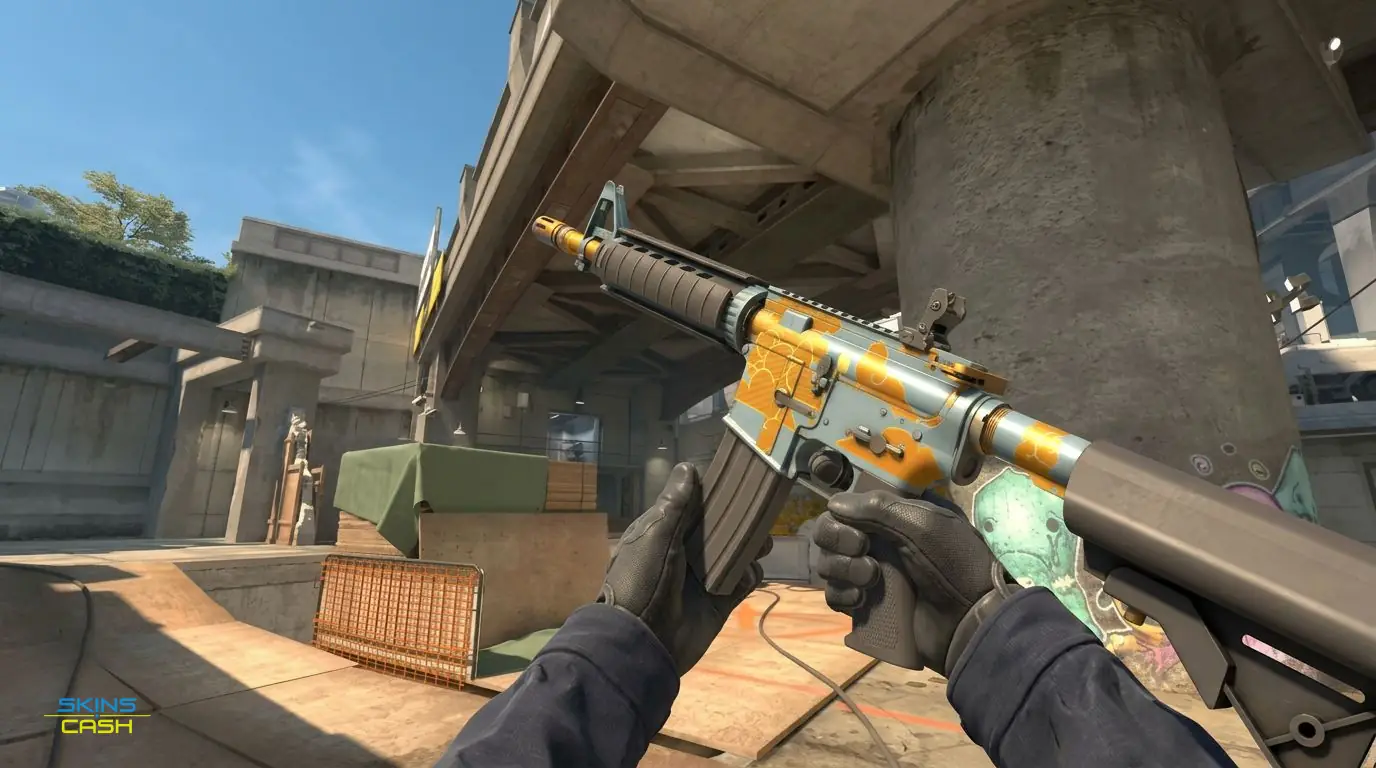 M4A4 | Daybreak — In-game inspect