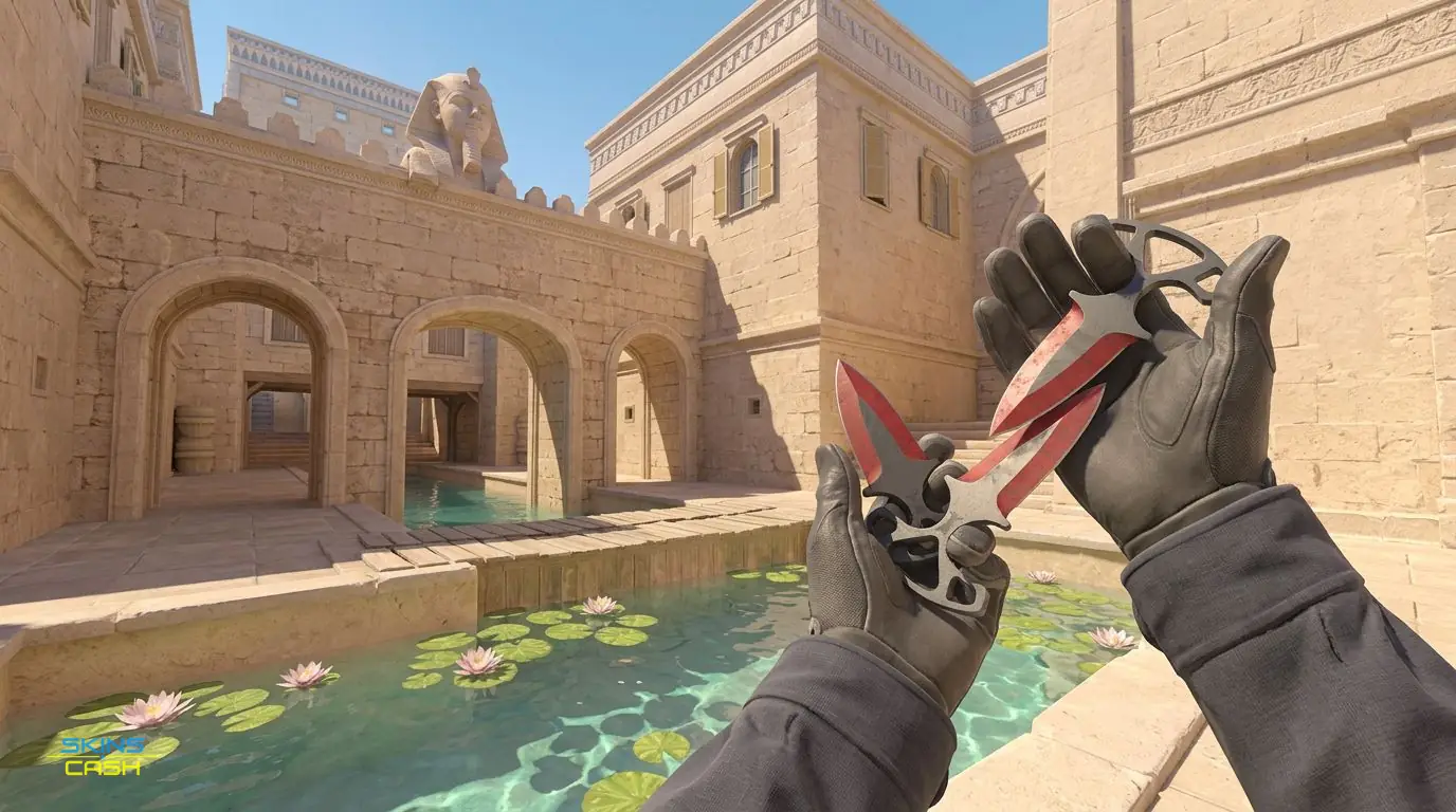 ★ Shadow Daggers | Crimson Web — In-game inspect