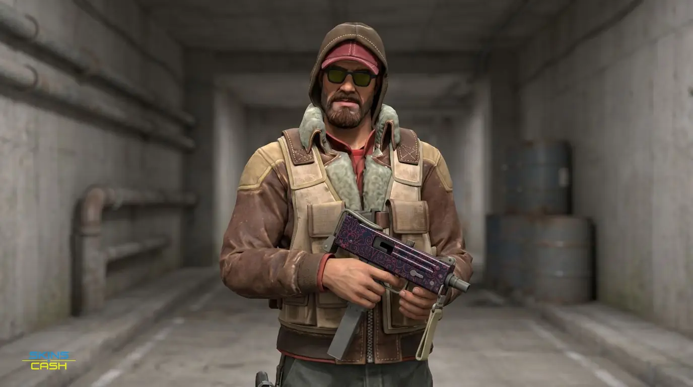 MAC-10 | Red Filigree — In the field