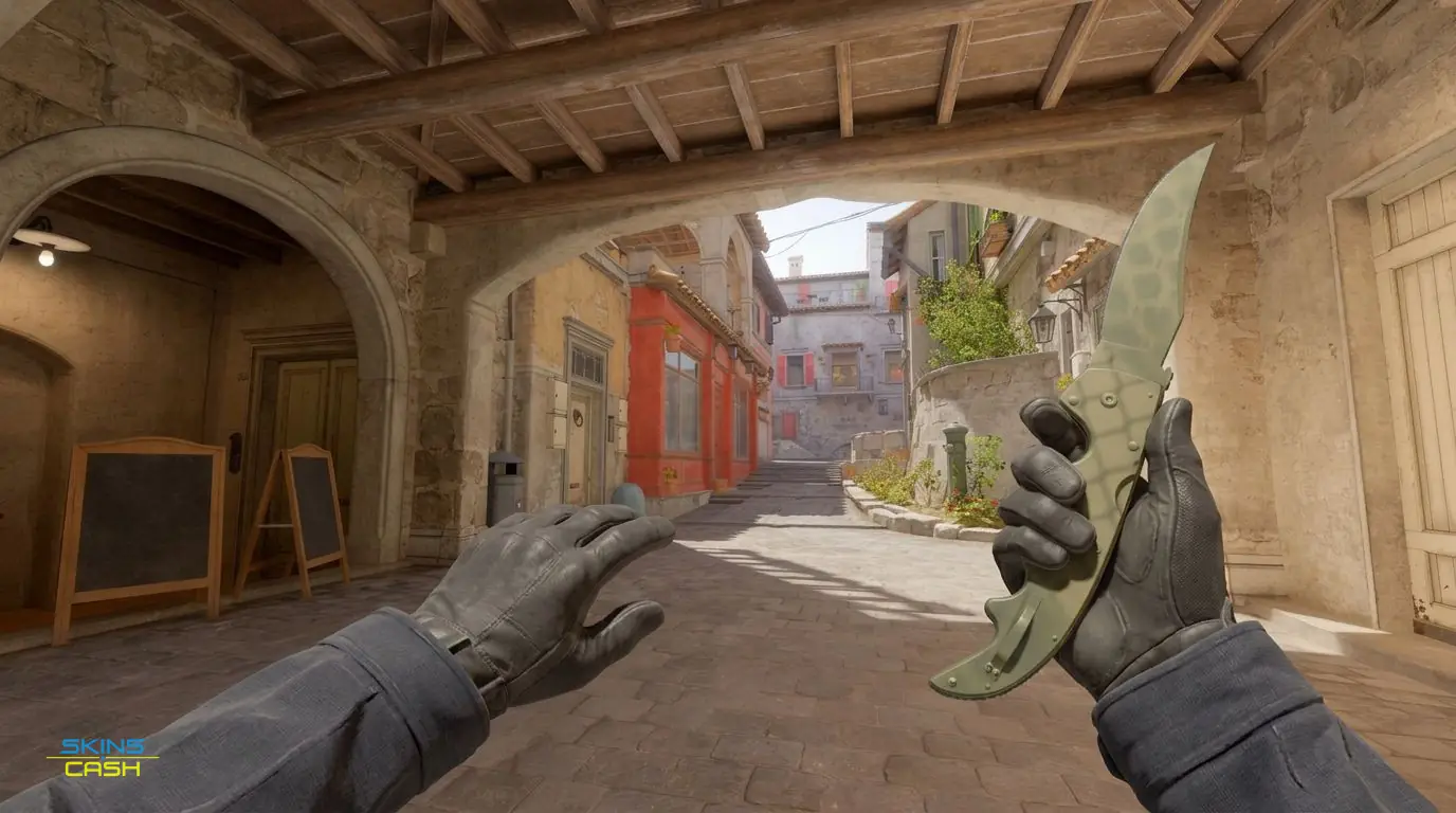 ★ Falchion Knife | Safari Mesh — In-game inspect