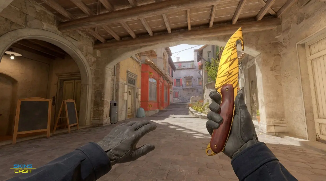 ★ Gut Knife | Tiger Tooth — In-game inspect