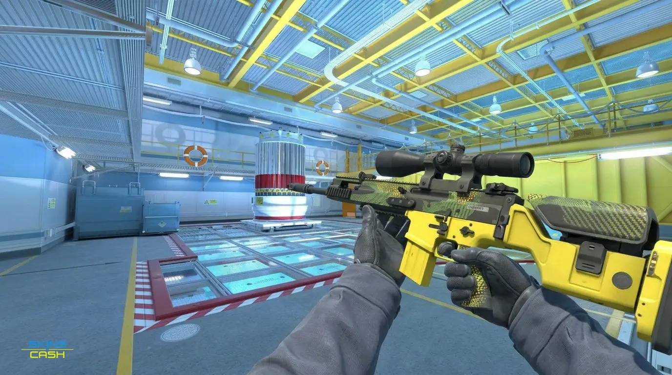 SCAR-20 | Jungle Slipstream — In-game inspect