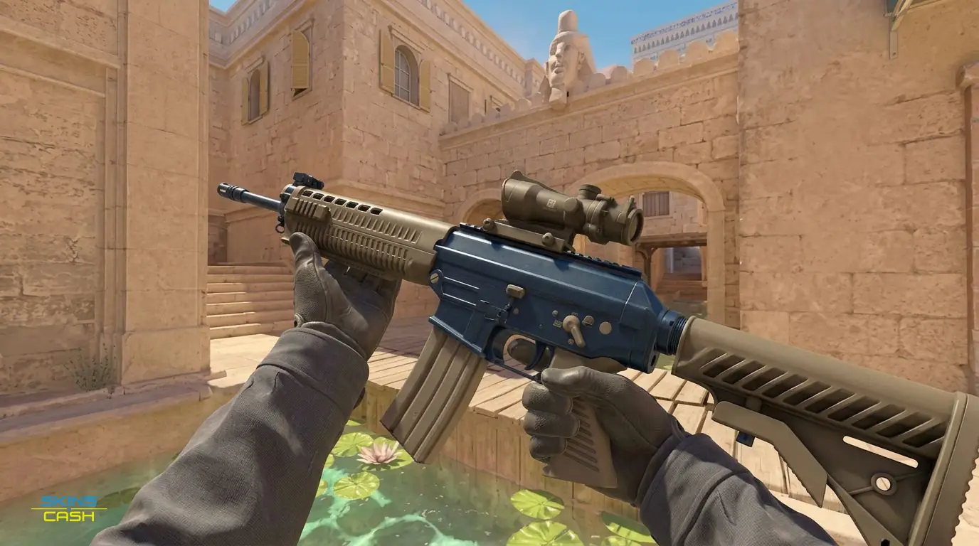 SG 553 | Anodized Navy — In-game inspect