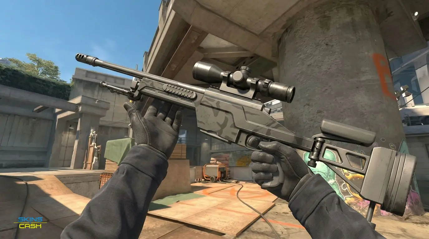 SSG 08 | Dark Water — In-game inspect