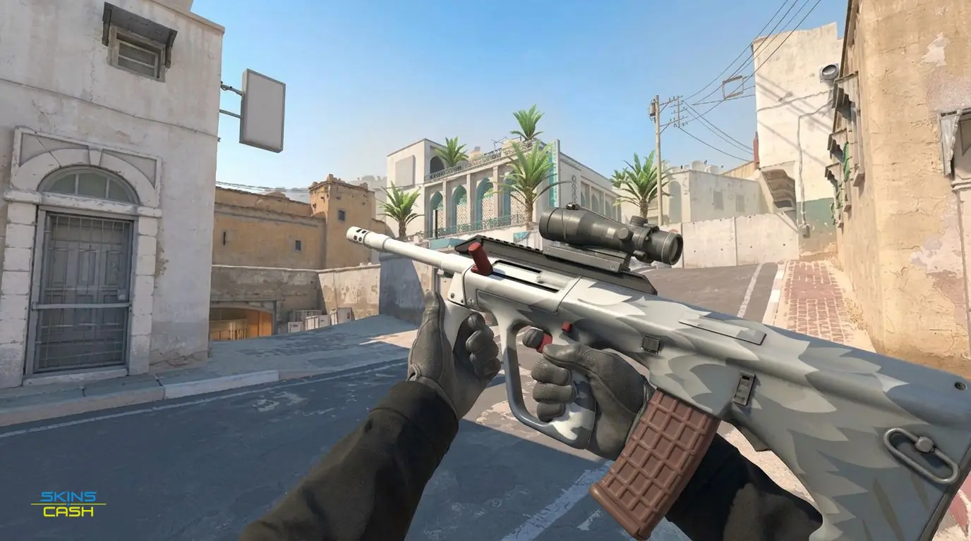 AUG | Arctic Wolf — In-game inspect