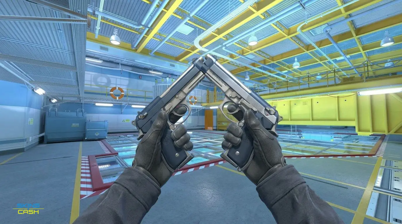 Dual Berettas | Anodized Navy — In-game inspect