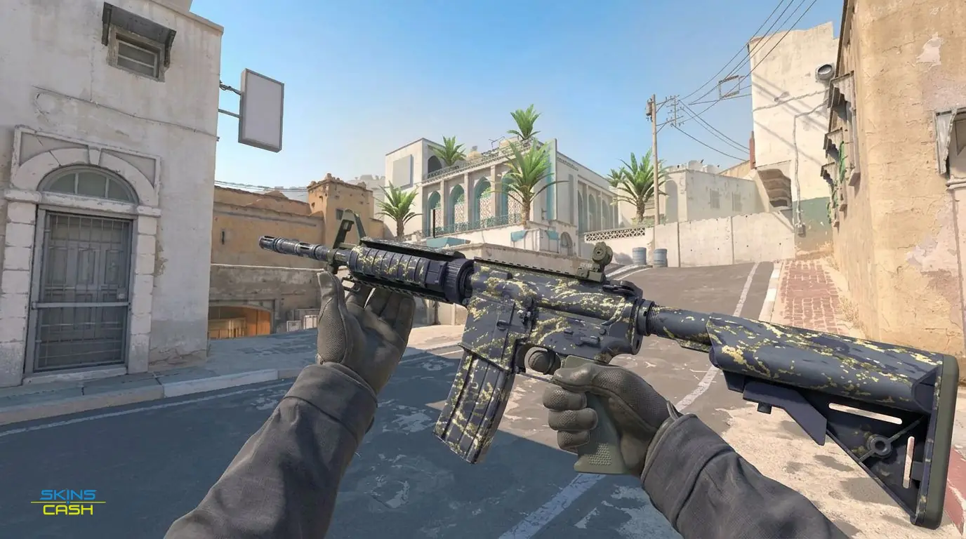 M4A4 | Naval Shred Camo — In-game inspect