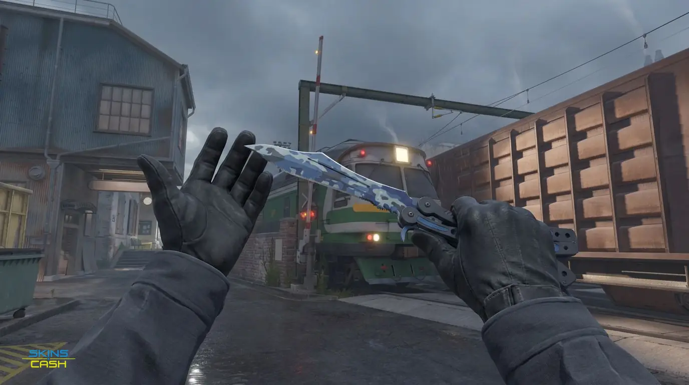 ★ Butterfly Knife | Bright Water — In-game inspect