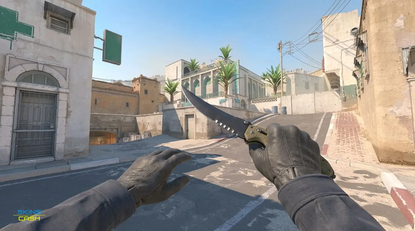 ★ Flip Knife | Blue Steel — In-game inspect