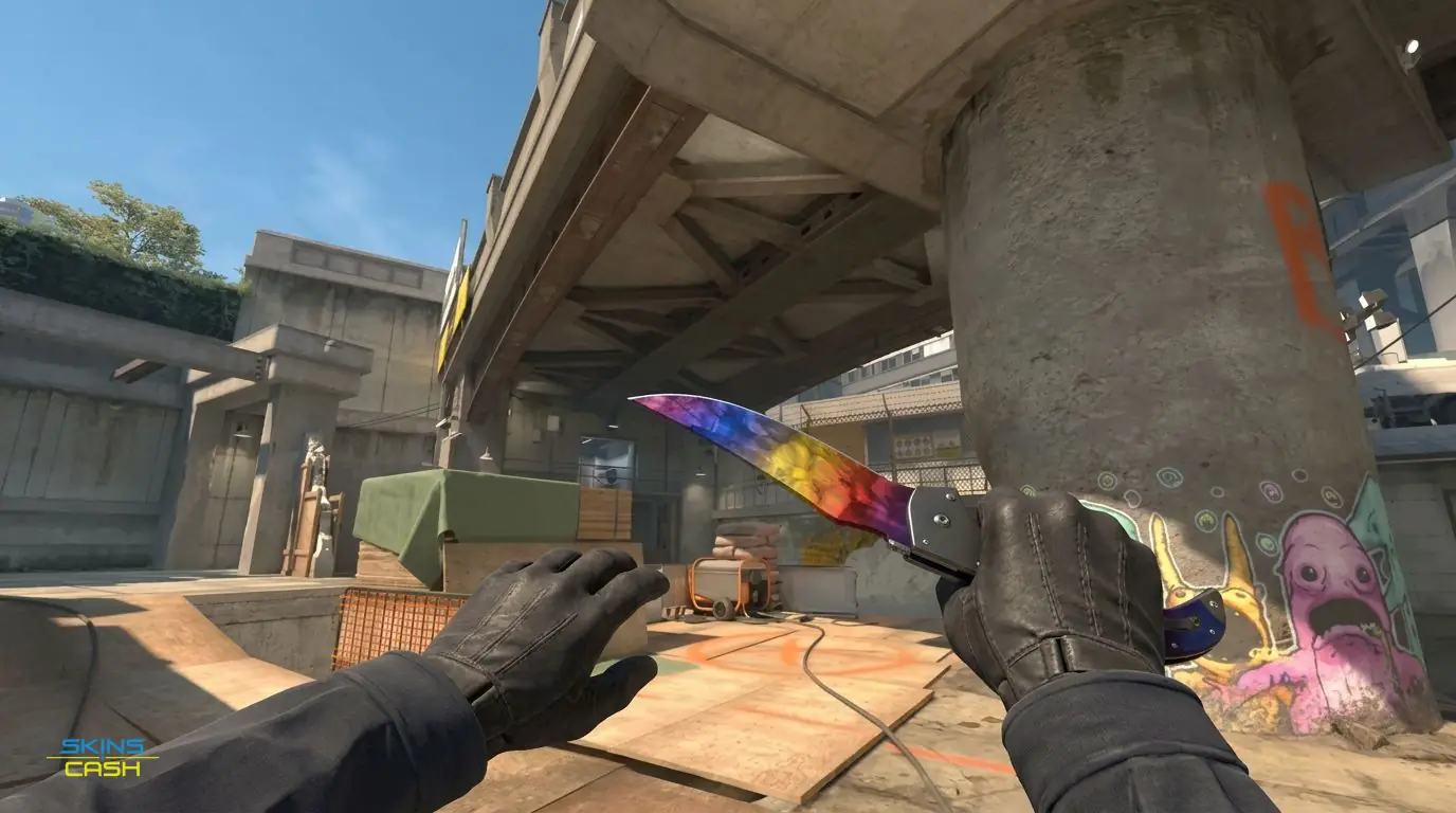 ★ Falchion Knife | Marble Fade — In-game inspect