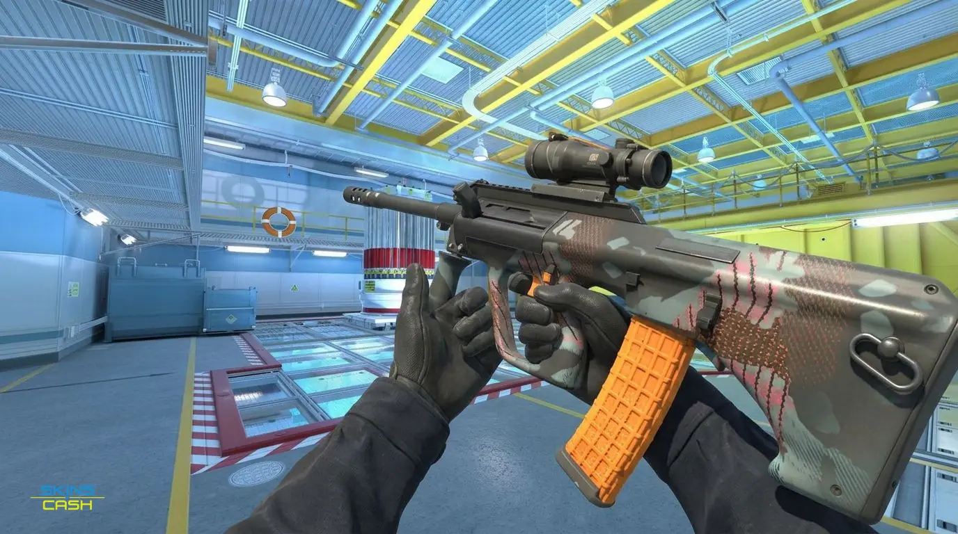 AUG | Amber Slipstream — In-game inspect