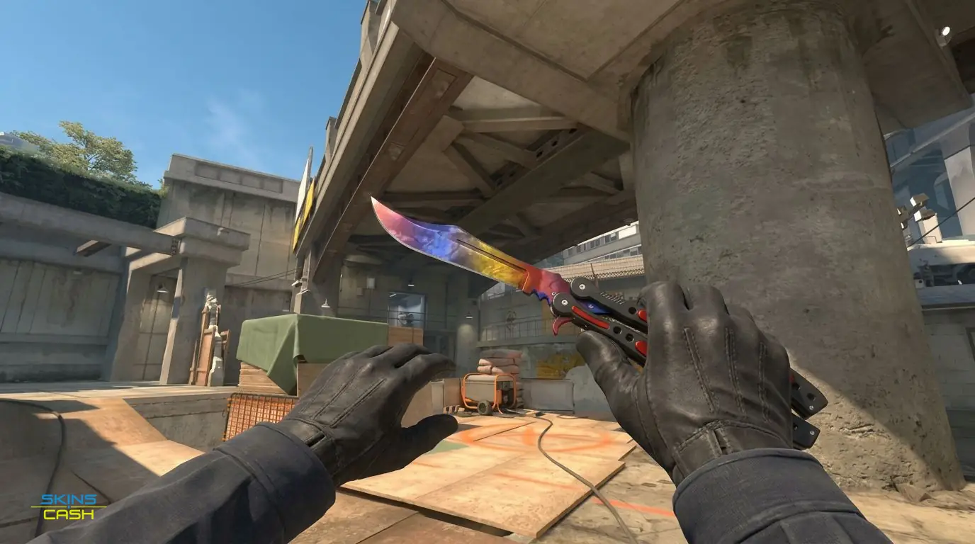 ★ Butterfly Knife | Marble Fade — In-game inspect